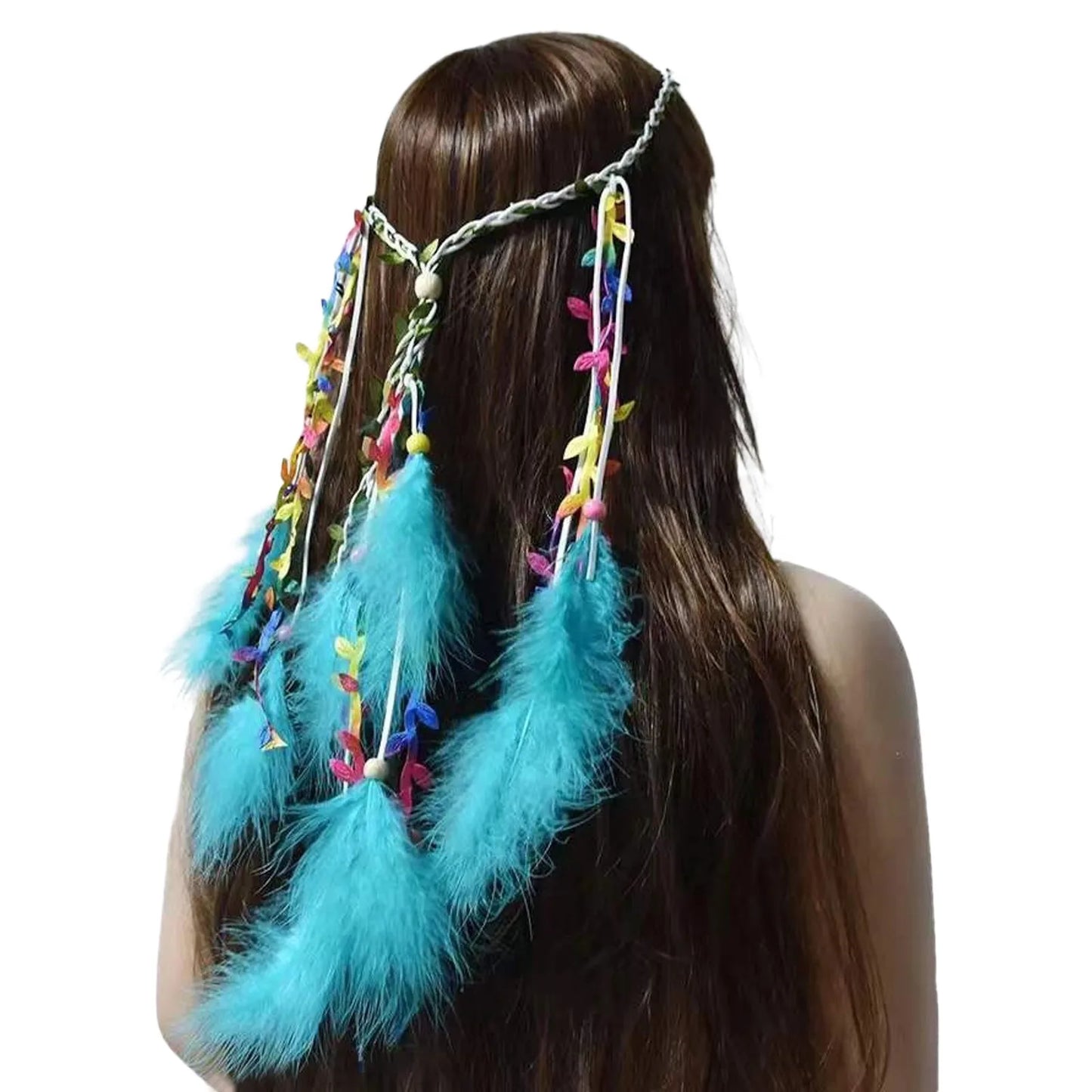 🕊️Diadema Boho de Plumas Naturales 🌵 Diosa del Desierto 🔥35 variantes