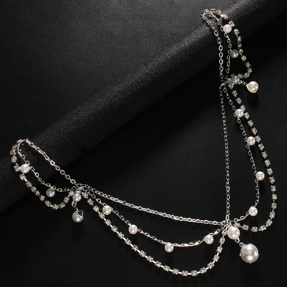 👑Tocado “Stardust Empress” de Cristales y Perlas💫 Disponible en Oro y Plata