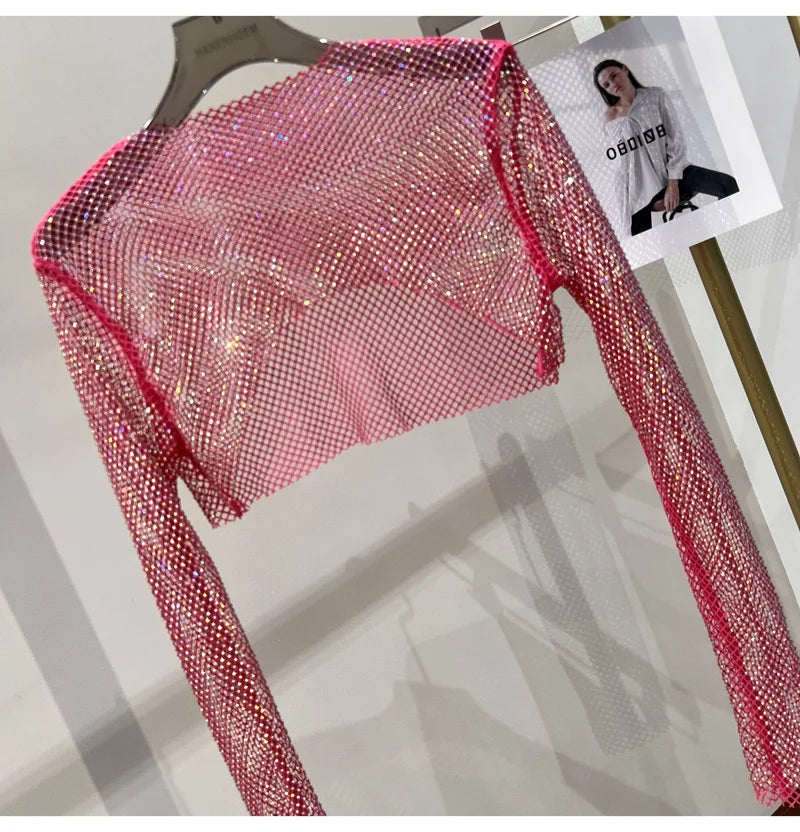 🌟 Crystal Mesh Crop💎