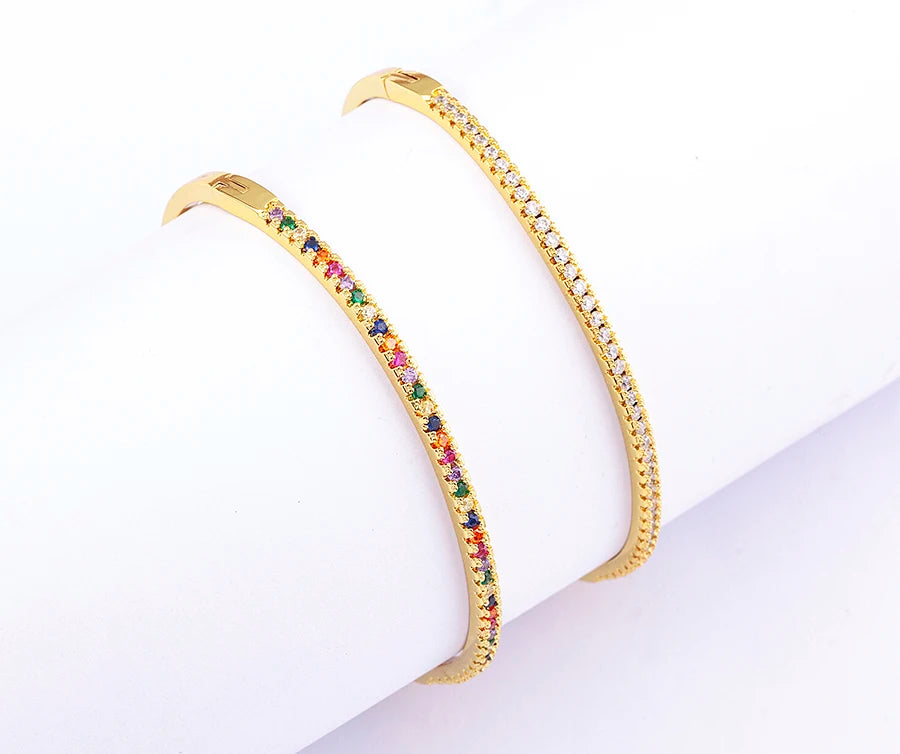 💎Bangle Glow — Brazalete Elegancia Cubic Zirconia🌙 2 variantes a elegir