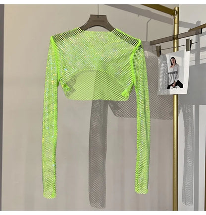 🌟 Crystal Mesh Crop💎