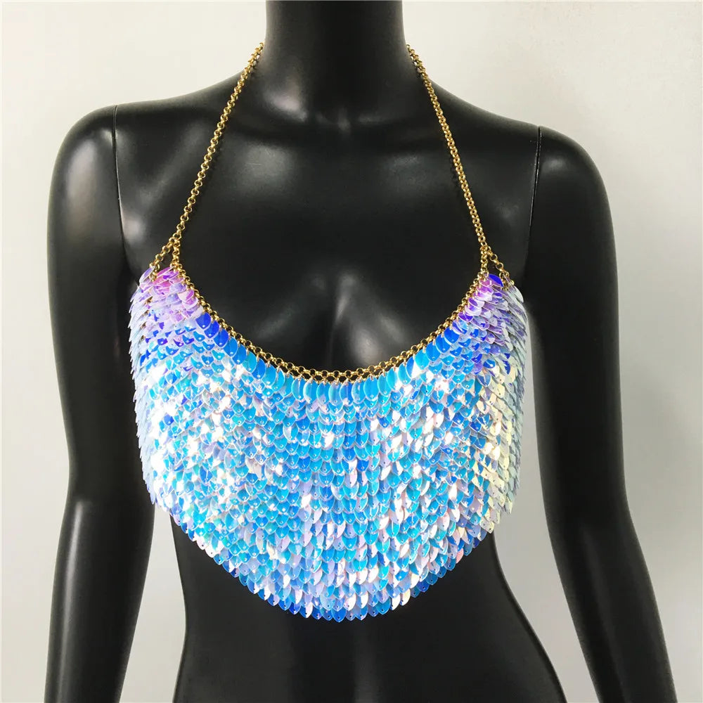 🌈 Rainbow Sequin Top 💖 8 colores a elegir