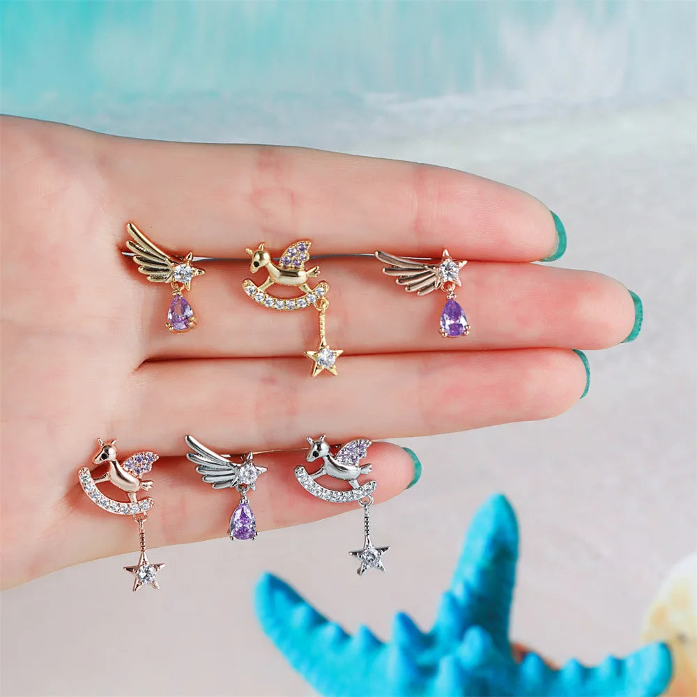 🌟Pendiente "Fairy Flight" 🦄 Ala de Ángel y Unicornio💫11 variantes a elegir