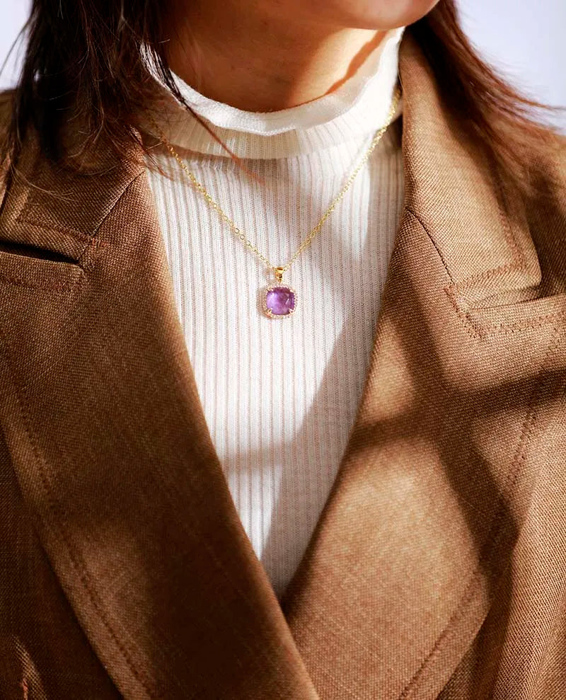 💎 Mystic Luxe – Collar de Cristales Divinos💫 Amatista. Amazonita. Soladita