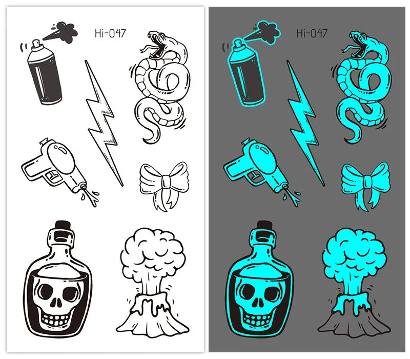 🌙⚡ Glow Spells – Tatuajes Luminosos para Pieles que Hechizan 🌌 45 variantes