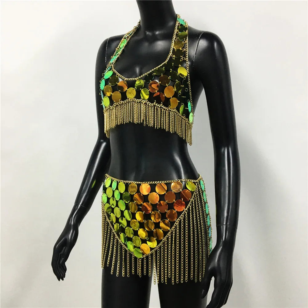 🧡 Savage Sunset Chain Set-🌴 Dale calor a la rave