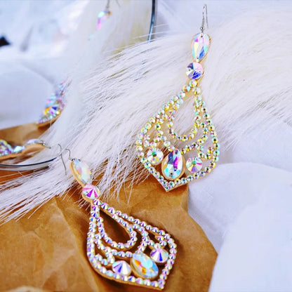 💎Boho Stardust Drops 🎀 Pendientes Largos con Cristales para Bailar y Hechizar