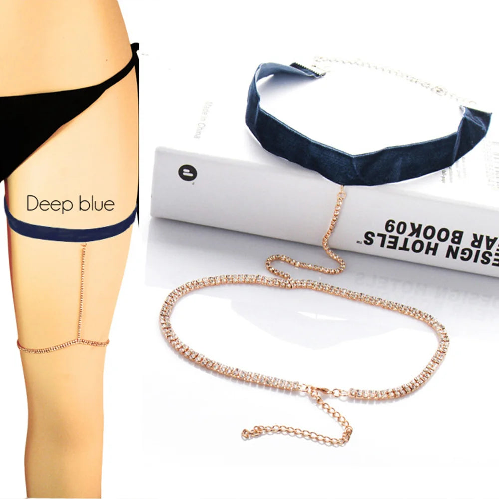 ✨“Golden Siren Leg Chain” 🧜‍♂️ Poder, Brillo y Sensualidad a Cada Paso 17 variantes a elegir