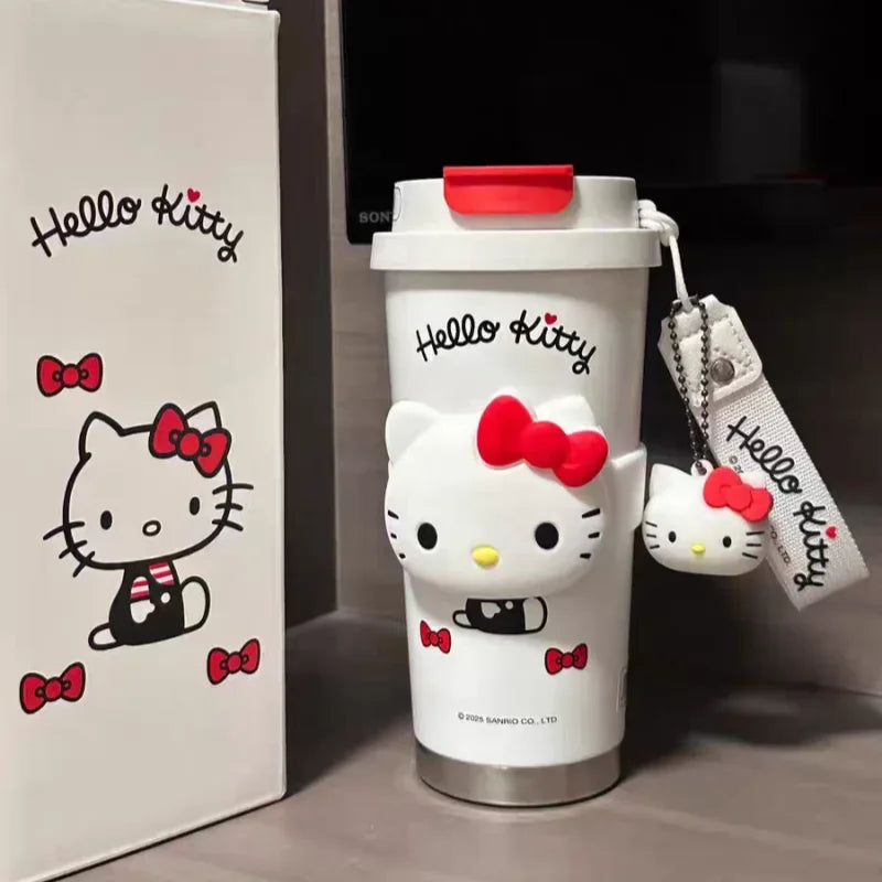 🌟Taza Térmica 520ml Hello Kitty x Kuromi — Cute Rebel 💖 2 variantes a elegir