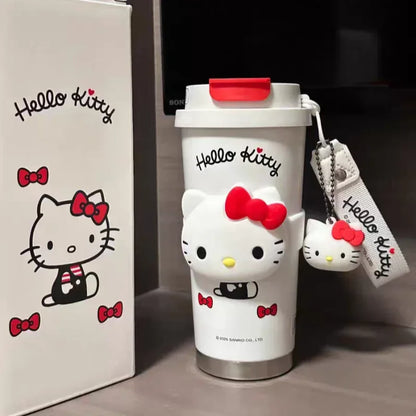 🌟Taza Térmica 520ml Hello Kitty x Kuromi — Cute Rebel 💖 2 variantes a elegir