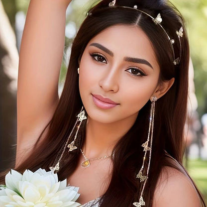 🌙 Diadema Mariposas Plateadas 🌸 Elegancia Feérica