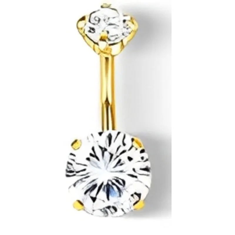 🦋 Piercings ombligo Gold Dreams 🌟 (set mariposa + flor + corazón) 💖12 variantes