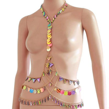 ✨ Sexy Arnés de Cadenas "Electric Goddess" ✨