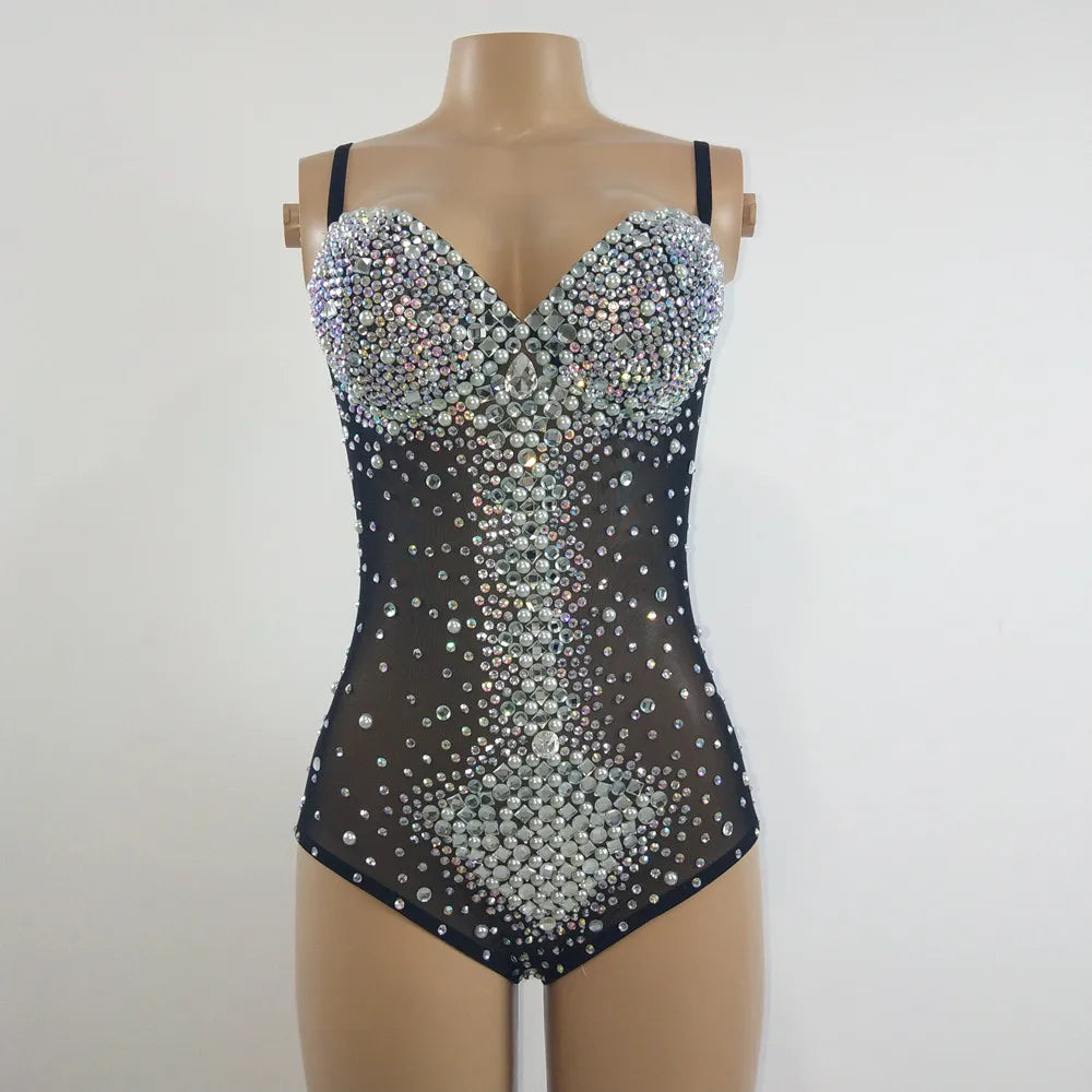 💎 "Crystal Diva Bodysuit ✨💖" 2 colores a elegir