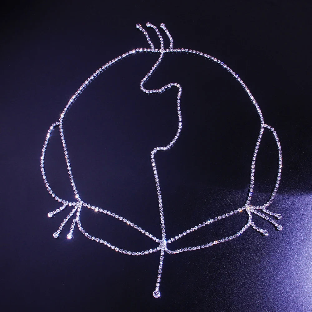 ✨Glam Line 💎 Cadena Frontal Cristal Elegante🔥 Disponible en color Oro y plata