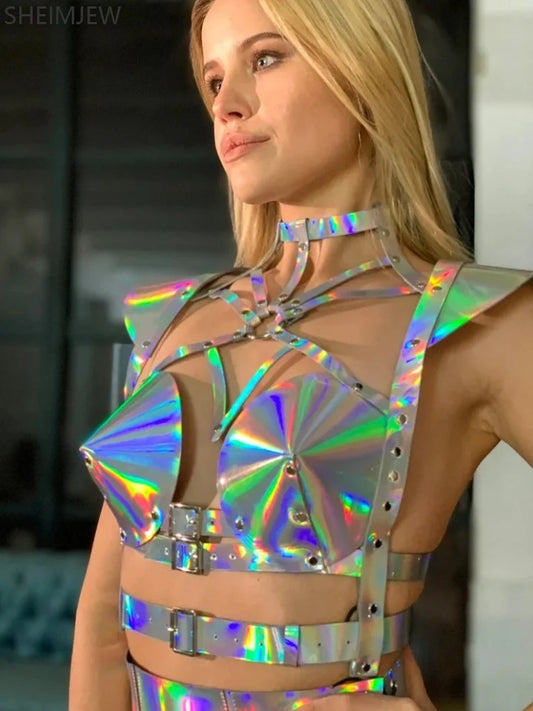 ⚡ Holo Cyber Belt Top 👽