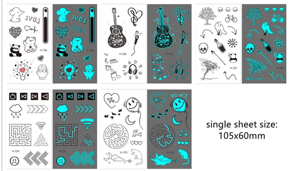 🌙⚡ Glow Spells – Tatuajes Luminosos para Pieles que Hechizan 🌌 45 variantes