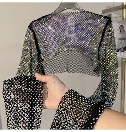 🌟 Crystal Mesh Crop💎