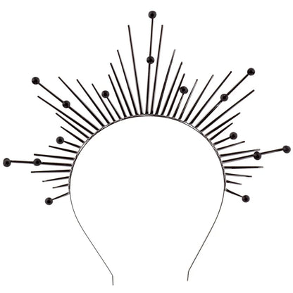 🖤 Halo Gótico Virgen Rebelde 👑 Corona de Oscuridad Sagrada🌘 Disponible en color negro y oro