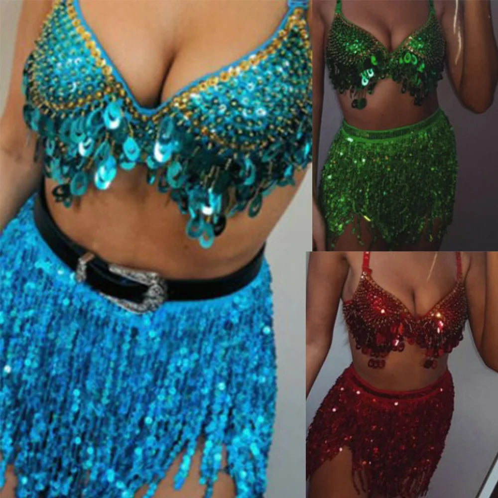 🌌 Luna Siren Set — Conjunto Galáctico de Lentejuelas & Brillos🚀🌙 9 colores a elegir