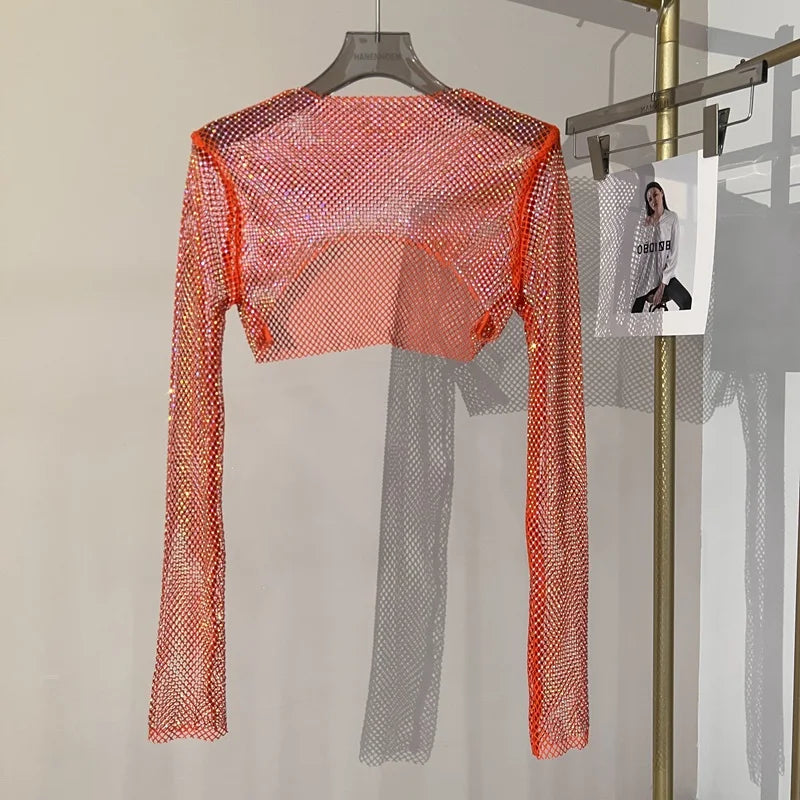 🌟 Crystal Mesh Crop💎