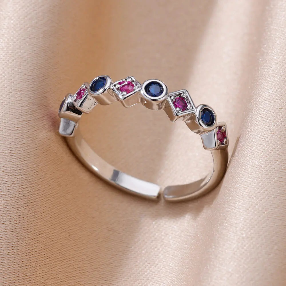 🔥“Zircon Flame Drop” – El Anillo Ajustable que Brilla Como Tu Fuego Interior 💎46 variantes a elegir