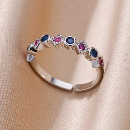 🔥“Zircon Flame Drop” – El Anillo Ajustable que Brilla Como Tu Fuego Interior 💎46 variantes a elegir