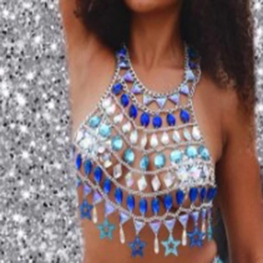 🌟Stellar Queen Set – Top de Estrellas y gemas + Minifalda 🚀👑