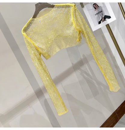 🌟 Crystal Mesh Crop💎