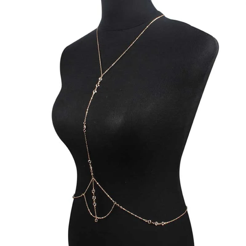 ✨ Glow Queen Choker Chain – Collar Largo + Cadena Body Brillante