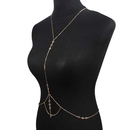 ✨ Glow Queen Choker Chain – Collar Largo + Cadena Body Brillante