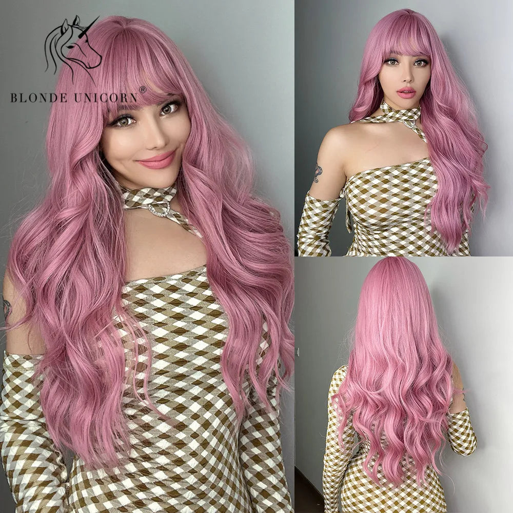 💜 Unicorn Dream 💖Ondas largas para un look místico y vibrante🤟26 variantes