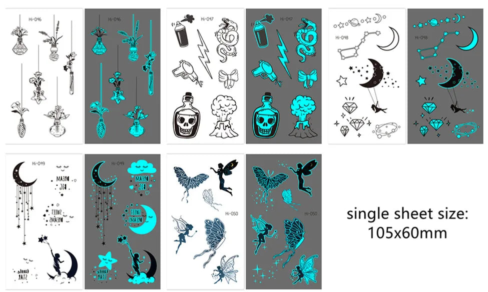 🌙⚡ Glow Spells – Tatuajes Luminosos para Pieles que Hechizan 🌌 45 variantes