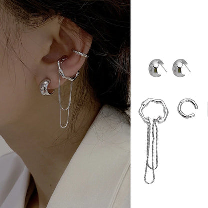 💎"Starlace Wings" 🦋Ear Cuff Clip con Mariposa, Cristales y Borla Estelar✨ 18 variantes a elegir