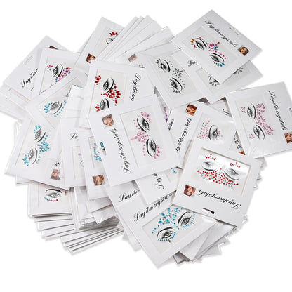 💎Galaxy Goddess – Joyas Adhesivas 3D Multicolor para Rostro 💠✨47 variantes a elegir