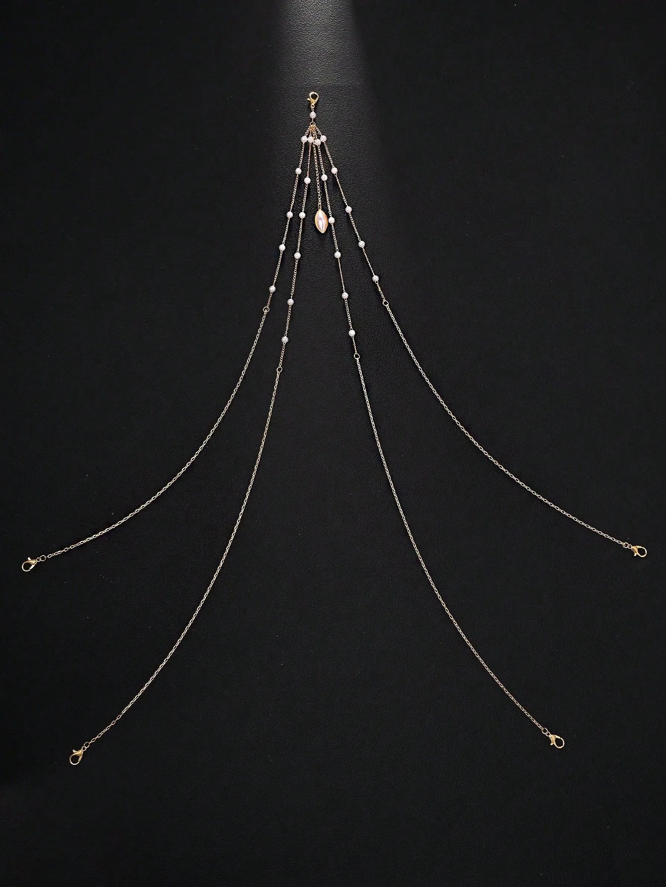 🌟 Pearl Fantasy Body Chain – Cinturón de Perlas + Cadena Fina