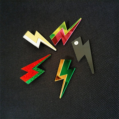 💫Electric Flash ⚡ Pendientes Rayo Acrílico con Brillo Multicolor🎨18 variantes a elegir