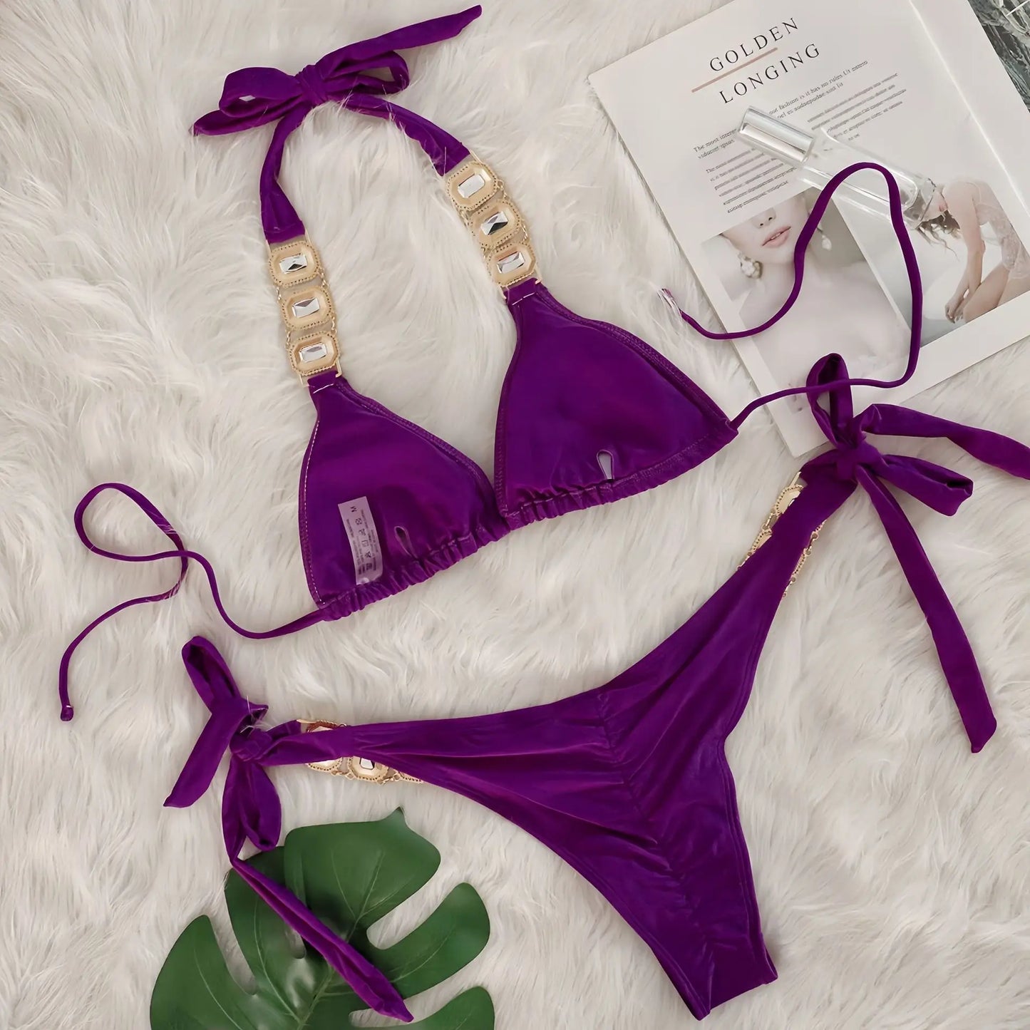 💎 “Starlit Siren” Bikini 2025 – Swimwear con Brillantes 💖 8 Colores de Diosa 🔥✨