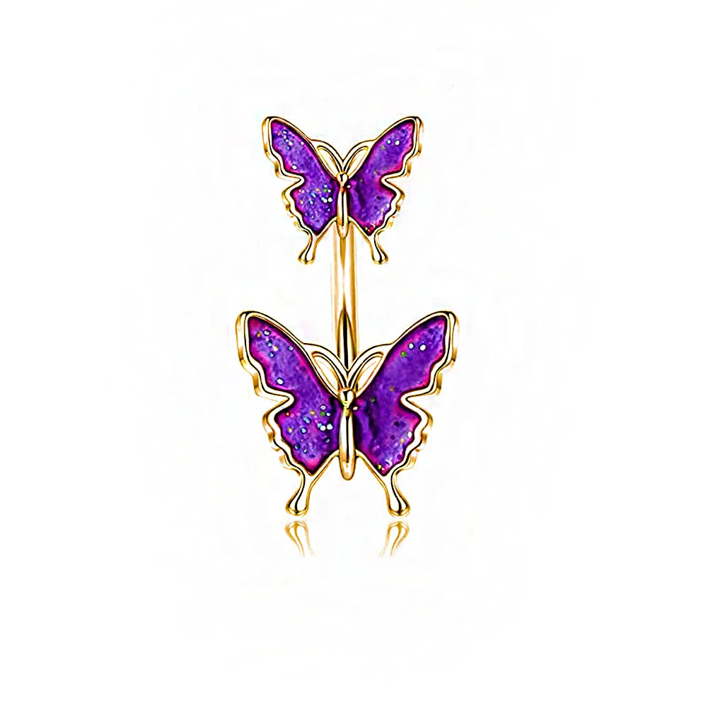 🌈 Piercing ombligo Mariposa Rebelde🦋 22 colores a elegir