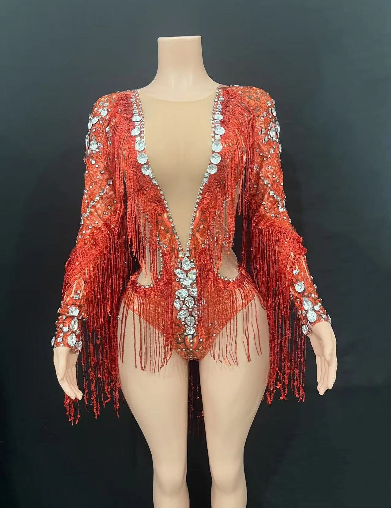 🔥 Sparkling Starburst Bodysuit – Body Flecos & Lentejuelas para Escenario ✨💃 6 colores