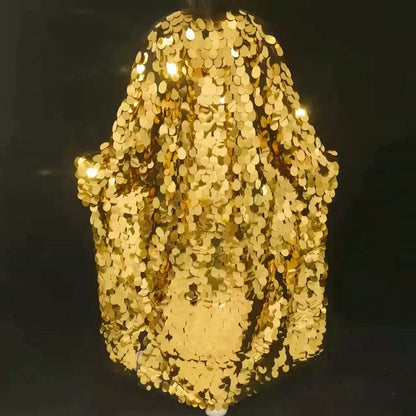 🐚 Sea Queen Cloak — Kimono Largo de Lentejuelas Tornasol 🧜‍♀️ 11 colores a elegir