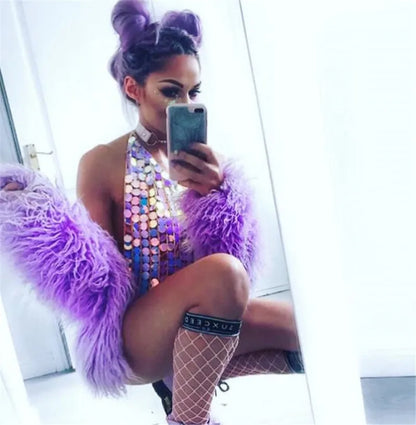 ✨ Top Halter “Crystal Flow” – Luce como un Destello de Magia