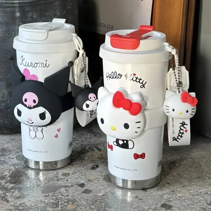 🌟Taza Térmica 520ml Hello Kitty x Kuromi — Cute Rebel 💖 2 variantes a elegir