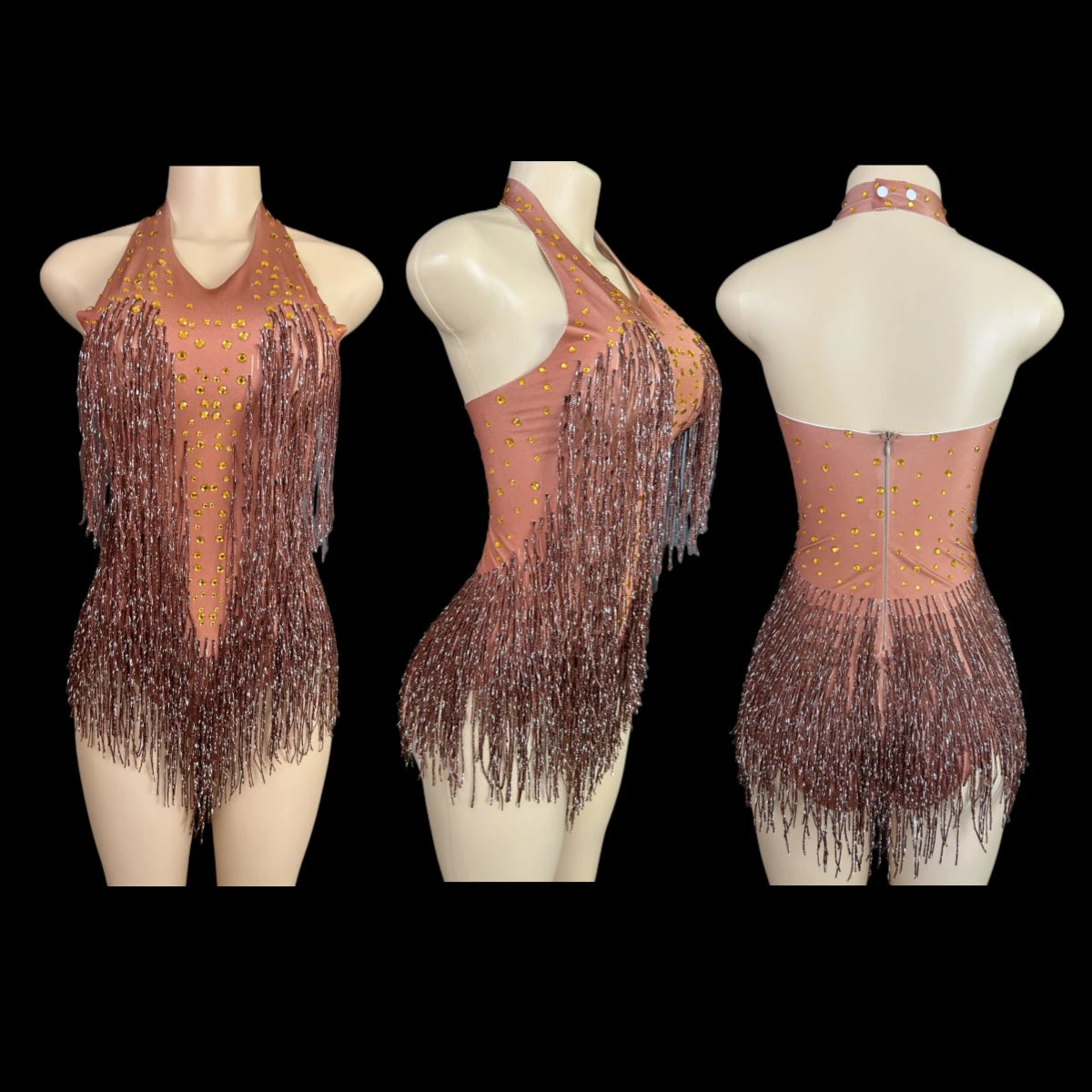 🌌 Stardust Fringe Bodysuit💥 15 colores a elegir
