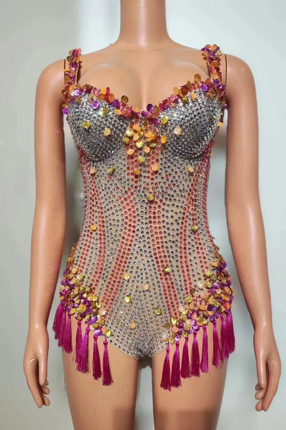 👑 Crystal Mirage Bodysuit – Edición Desierto 🌴 5 colores a elegir