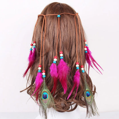 🕊️Diadema Boho de Plumas Naturales 🌵 Diosa del Desierto 🔥35 variantes