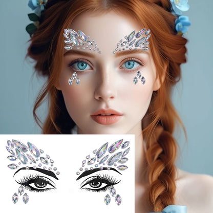 💎Diamante Supremo – Set Real de Face Gems Plateados 🧚👁️ 5 variantes a elegir
