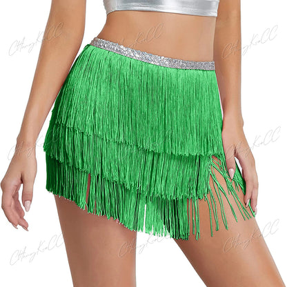 💃 "Fringe Queen Skirt ✨🔥" 9 colores a elegir