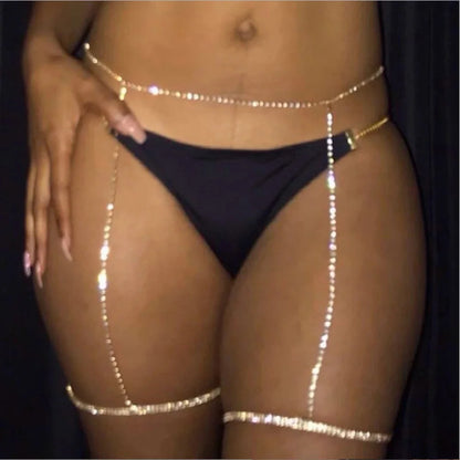 ✨“Golden Siren Leg Chain” 🧜‍♂️ Poder, Brillo y Sensualidad a Cada Paso 17 variantes a elegir