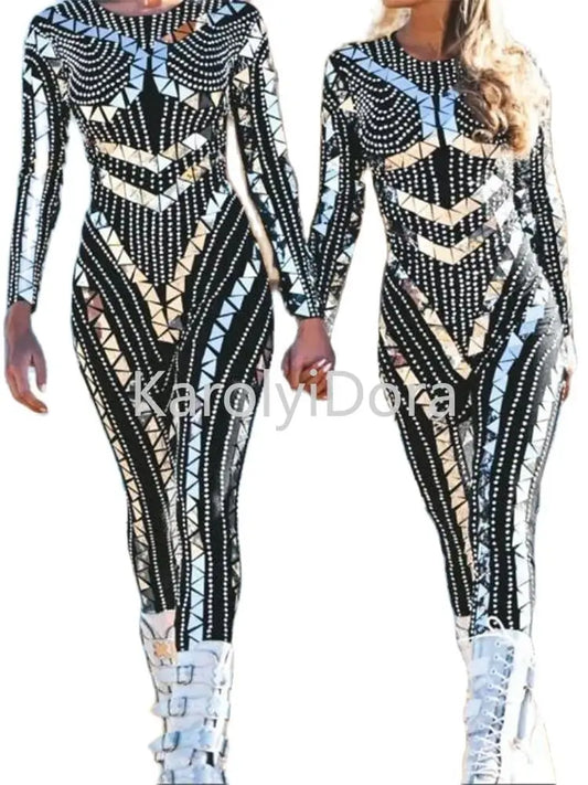 ✨ Crystal Inferno Bodysuit — Luce como un fuego estelar ✨